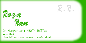 roza nan business card